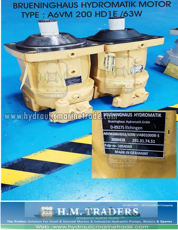 Used MOTOR  A6VM 200 HD1E /63W Hydraulic